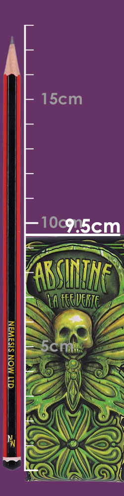 Absinthe - La Fee Verte Embossed Purse 18.5cm Absinthe - La Fee Verte Embossed Purse 18.5cm