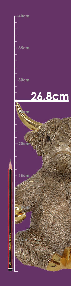 Gold Highland Cow Wine Bottle Holder