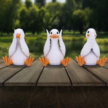 Three Wise Geese 8.5cm
