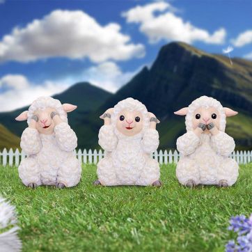 Three Wise Sheep 8.5cm