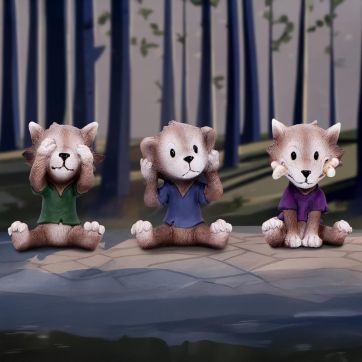 Three Wise Werewolves 7.5cm