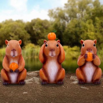 Three Wise Capybaras 10.5cm