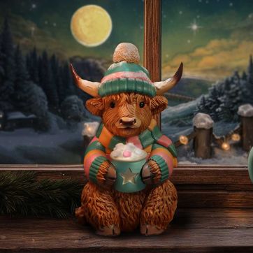 Winter Highland Cow Hot Cocoa
