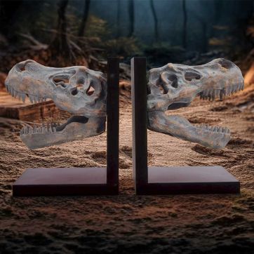 Tyrannosaurus Rex Skull Bookends