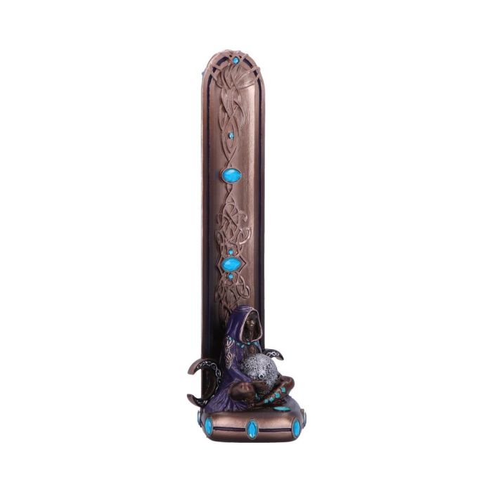 Triple Moon Goddess Bronze Incense Burner 22.5cm