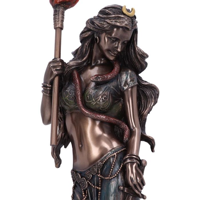 Bronze Mythological Hecate Moon Goddess Figurine 34cm Resin Statue