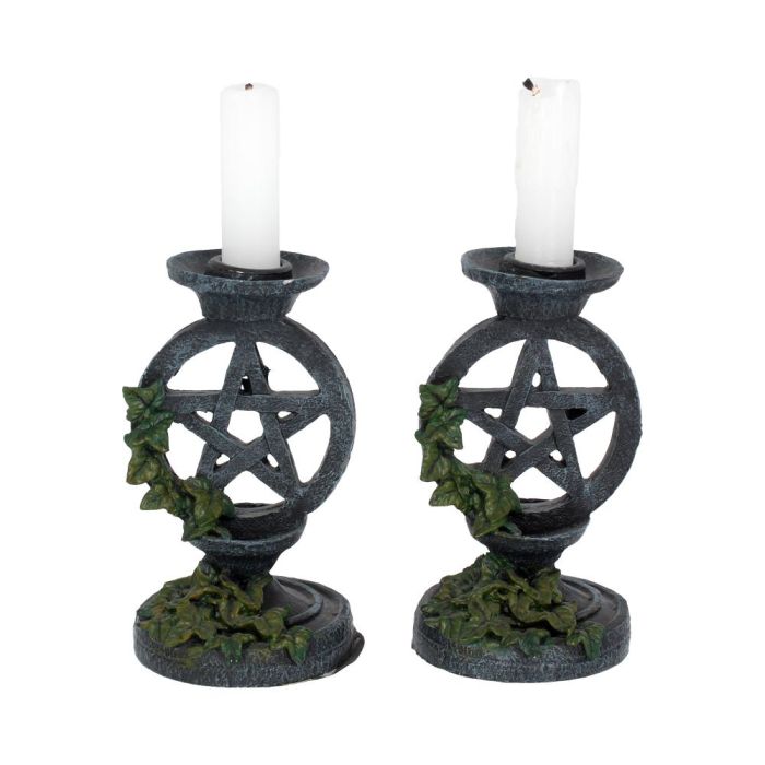 Aged Pentagram Candlesticks 13.4cm main product photo