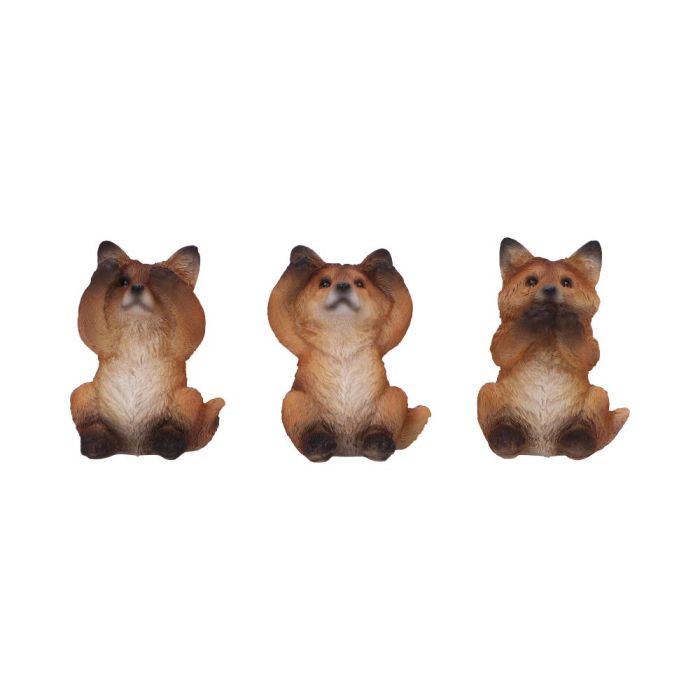 Three Wise Foxes 8.5cm main product photo
