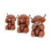 Three Wise Highland Cows 9.6cm Animals Easter