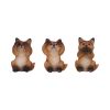Three Wise Foxes 8.5cm Animals See No, Hear No, Speak No Evil