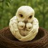 Feathered Nest 10.7cm Owls Easter