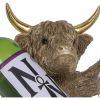 Gold Highland Cow Wine Bottle Holder Unspecified Father's Day