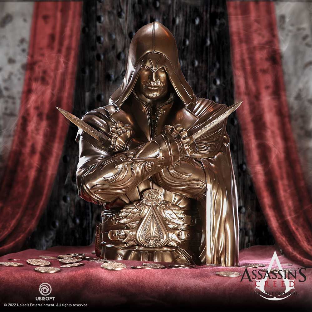 Assassin's Creed Ezio Bronze Bust Box | Nemesis Now Wholesale Giftware