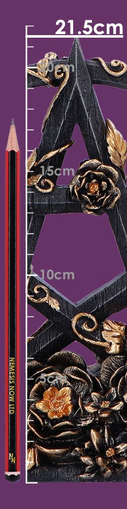 Dark Floral Decorative Pentagram Ornament 16.5cm