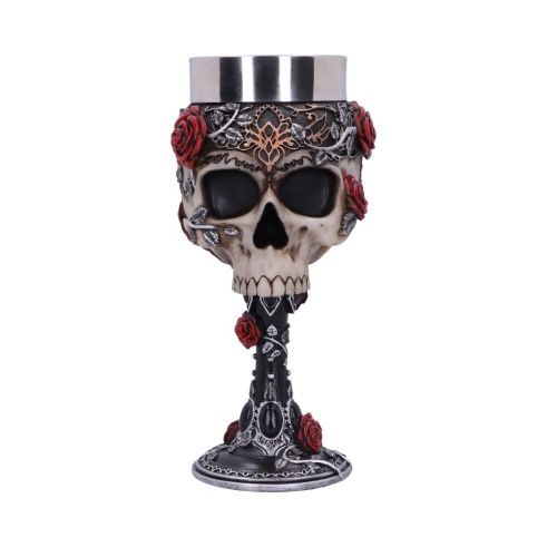 Gothic Roses Goblet 18cm Skulls Halloween Highlights