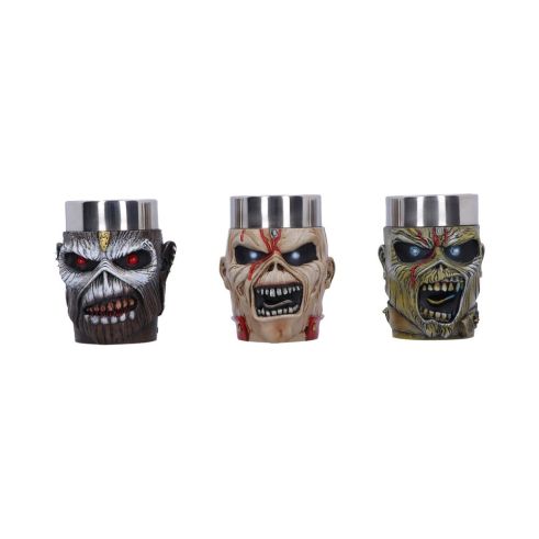 Iron Maiden Eddie Shot Glass Set 9cm (Set of 3) Band Licenses NEMESIS NOW | EASTER SALE