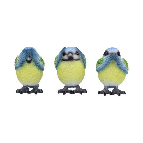 Three Wise Blue Tits 8cm Animals NEMESIS NOW | EASTER SALE