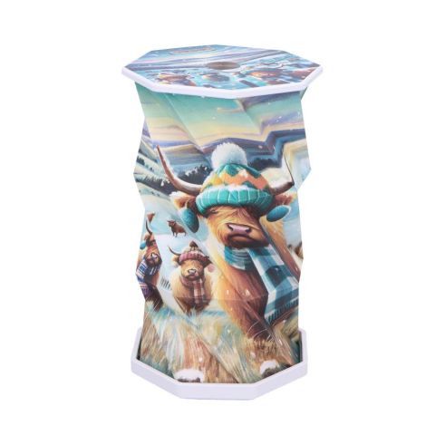 Winter Highland Cows Foldable Lamp 21cm Animals Last Chance to Buy