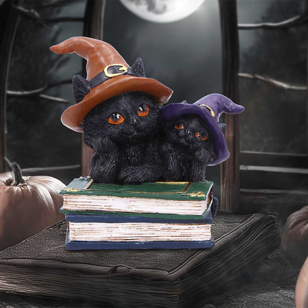 Duo Divination Witches Cat Figurine 10cm main image 0